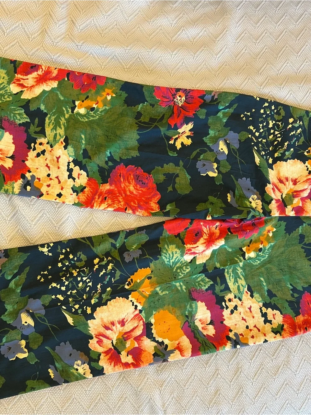 Sézane NWOT SZ 6 Emilio Trousers in Floral Trianon Print Multicolor Blooms Rare!
